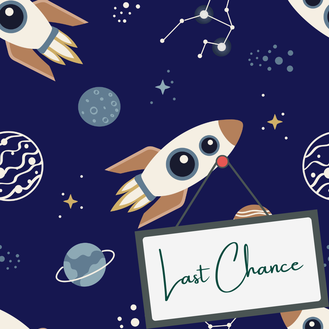 Dark Blue Rockets in Space (September Pre-Order) - Fabric