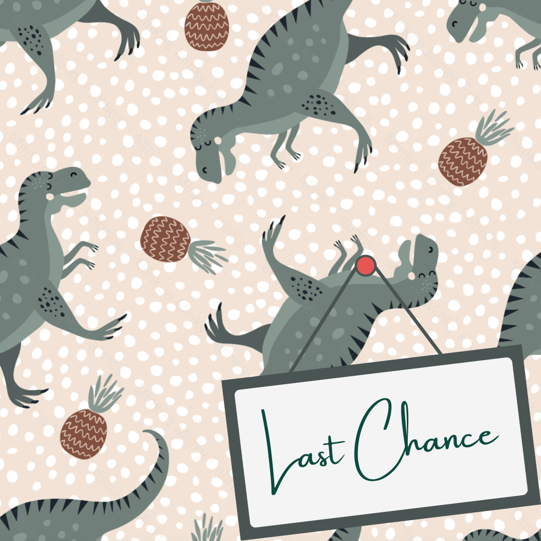 Dino and Pineapples (September Pre-Order) - Fabric