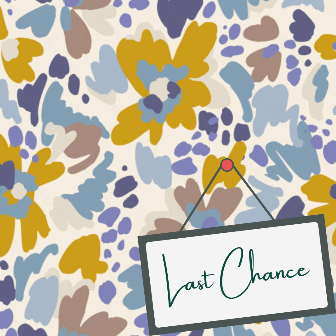 Geo Floral Blue (September Pre-order) - Fabric