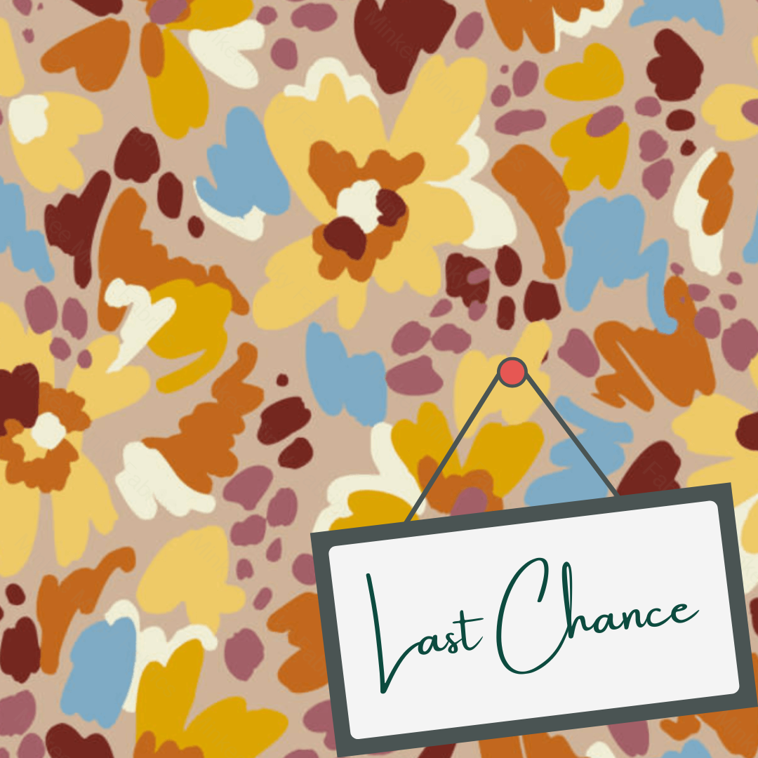 Geo Floral Cinnamon (September Pre-Order) - Fabric