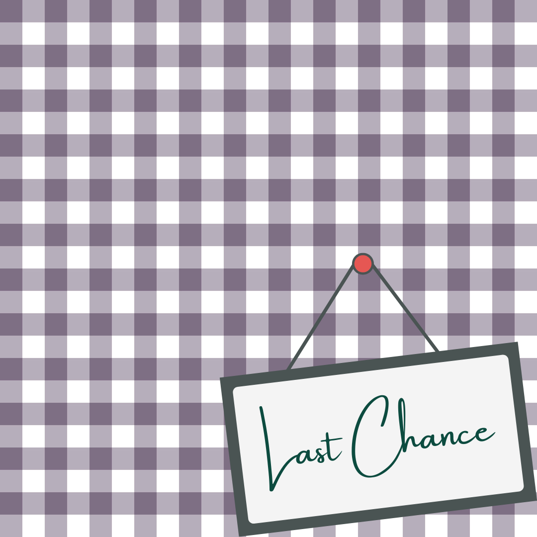 Gingham Mauve (September Pre-Order) - Fabric