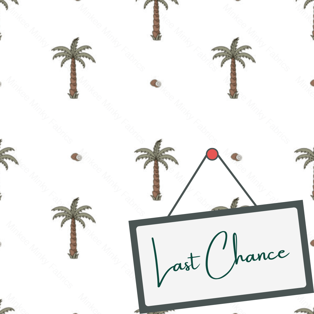 Island Palms On White (September Pre-Order) - Fabric