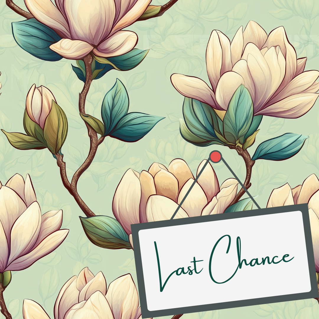 Magnolia on Soft Mint (September Pre-Order) - Fabric
