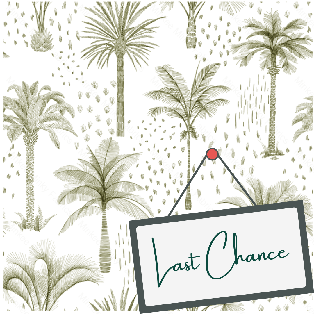 Olive Green Palms (September Pre-Order) - Fabric