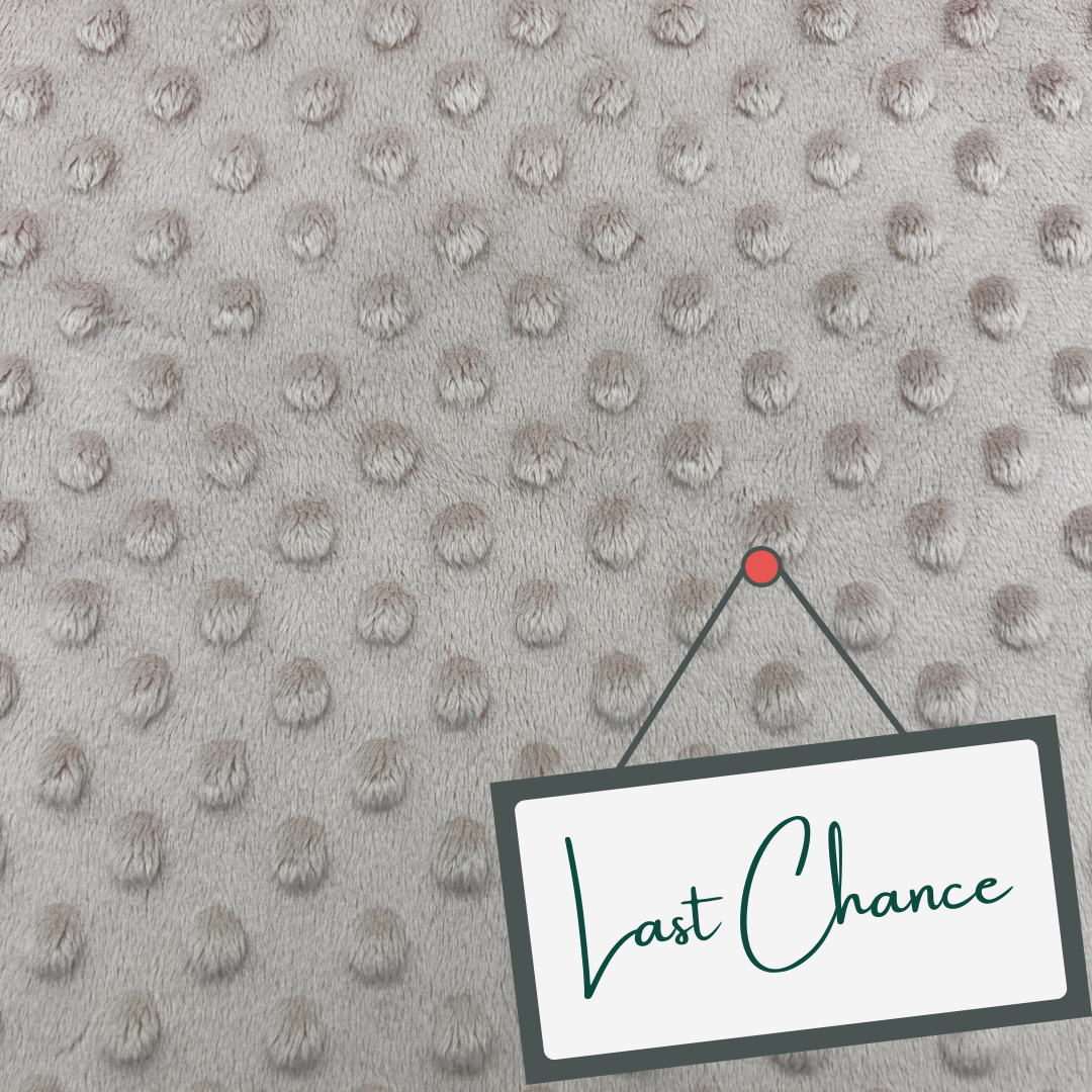 Premium Minky Dot Fabric - Rose Dust
