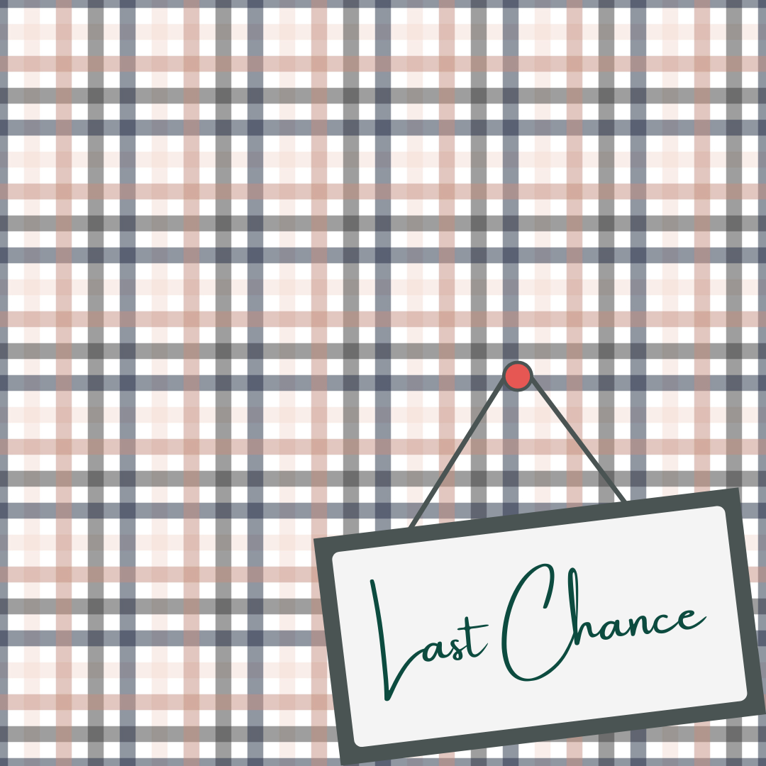 Rose & Navy Gingham (September Pre-Order) - Fabric