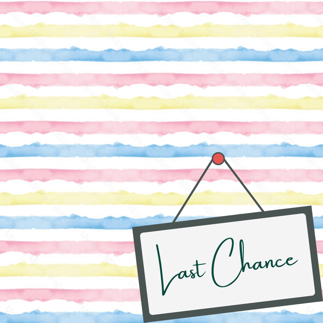 Stripes Watercolour Pastel (September Pre-Order) - Fabric