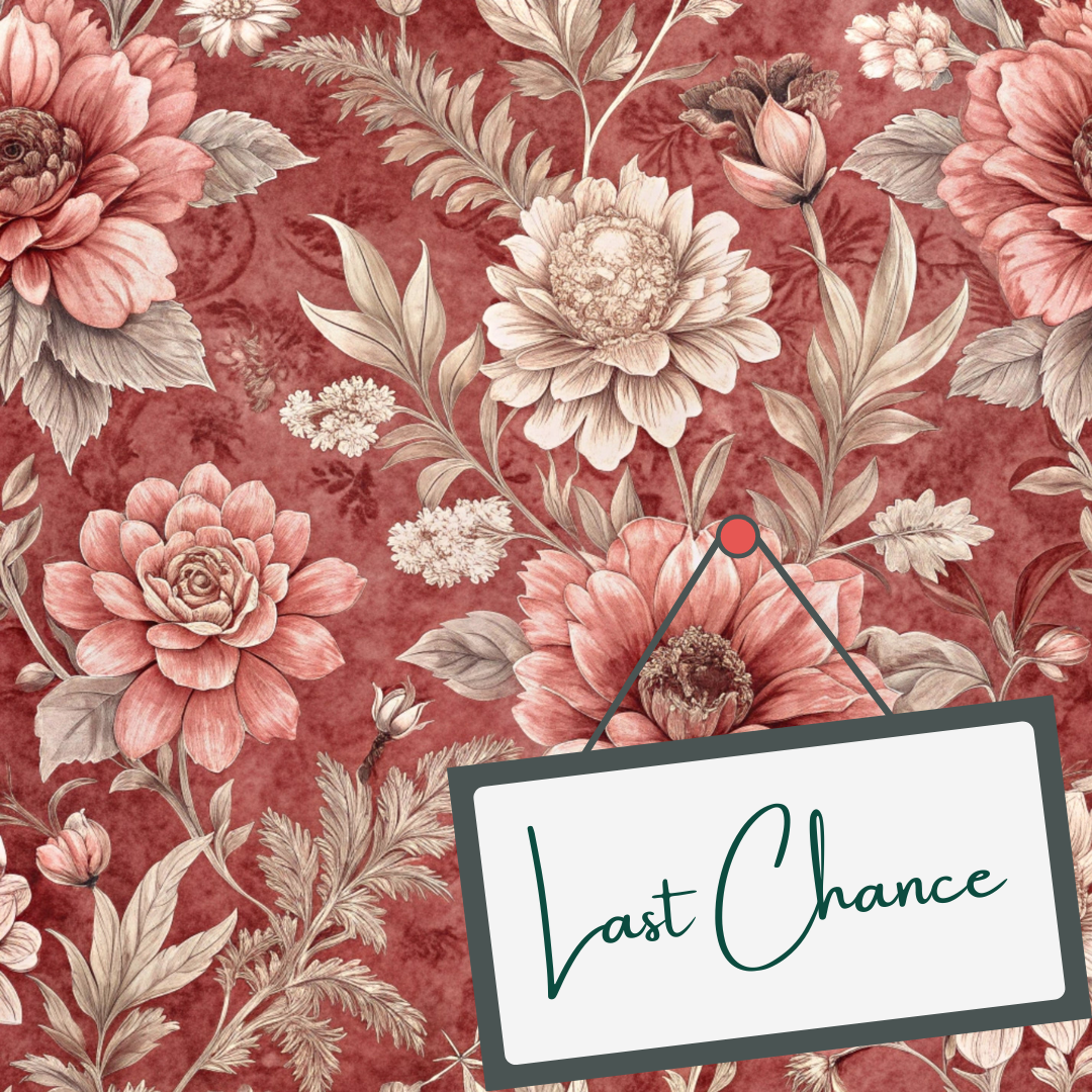 Vintage Blush Flowers (September Pre-Order) - Fabric