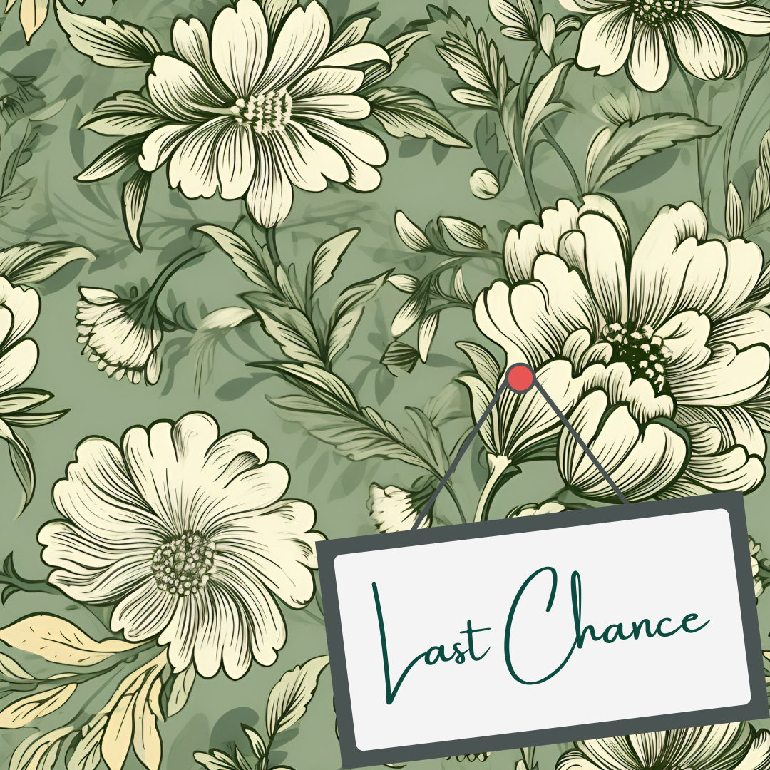 Vintage Green Florals (September Pre-Order) - Fabric