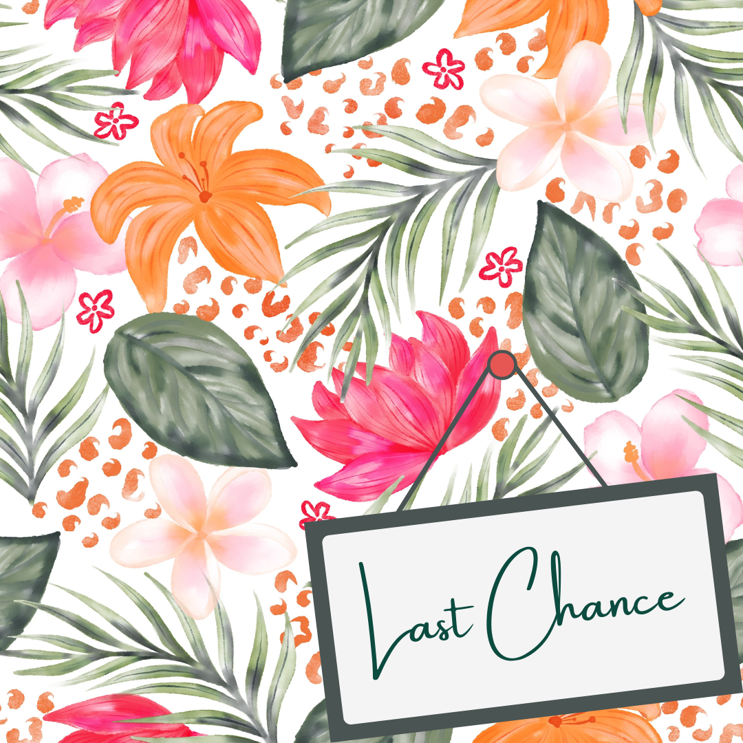 Watercolour Tropical Flowers (September Pre-Order) - Fabric