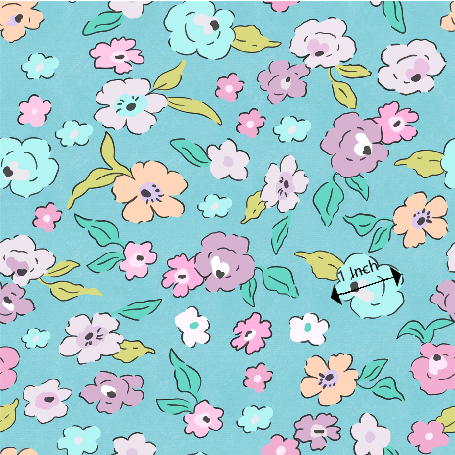 Liberty Ditsy Turquoise  (September Pre-Order) - Fabric