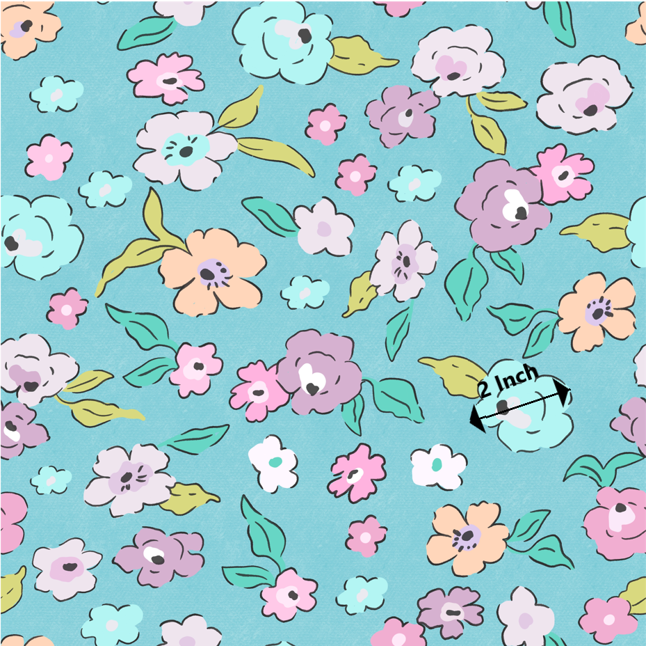 Liberty Ditsy Turquoise  (September Pre-Order) - Fabric