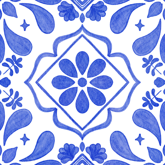 Mexican Talavera - Blue (August Pre-Order) - Fabric