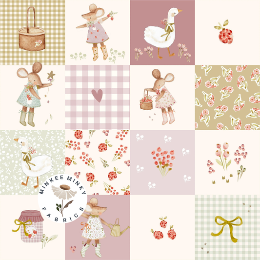 Mini Mouse Patchwork (May Pre-Order) - Fabric