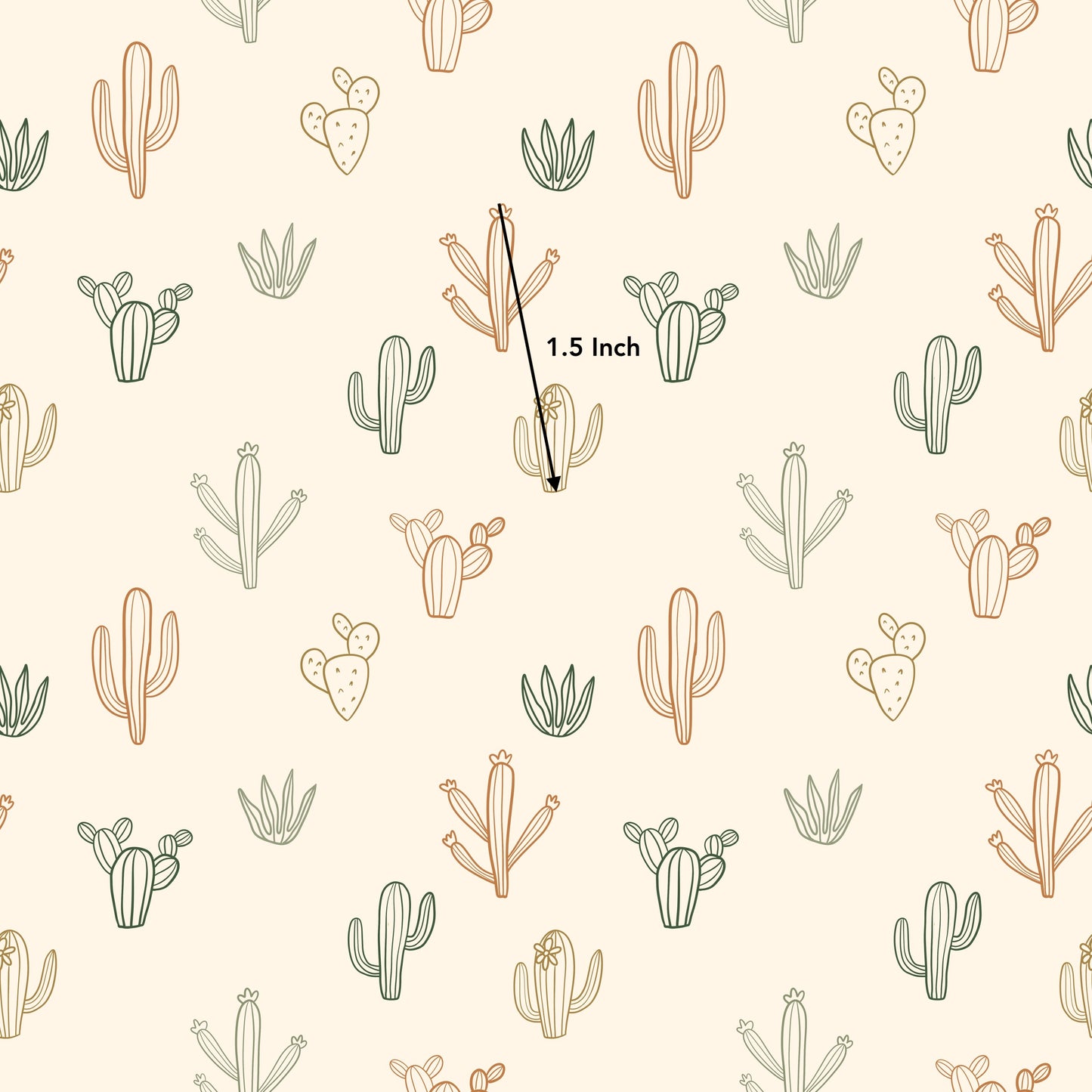 Minimalist Cactus (July Pre-Order) - Fabric