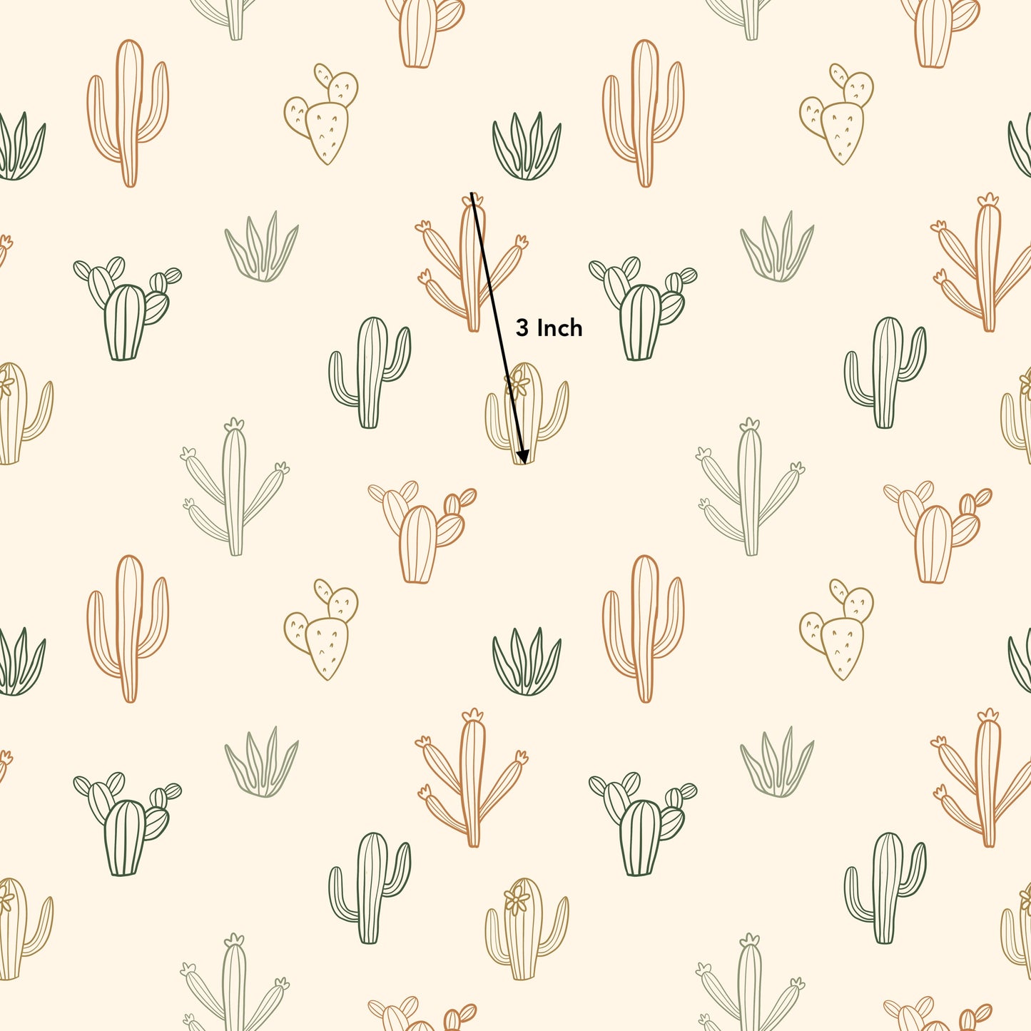 Minimalist Cactus (July Pre-Order) - Fabric