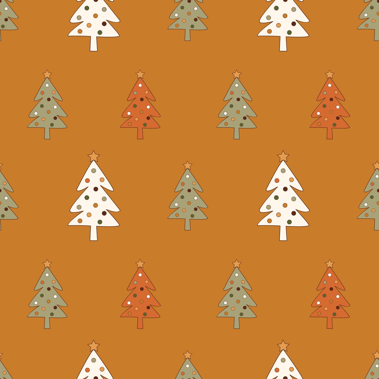 Mustard Christmas Tree (June Pre-Order) - Fabric