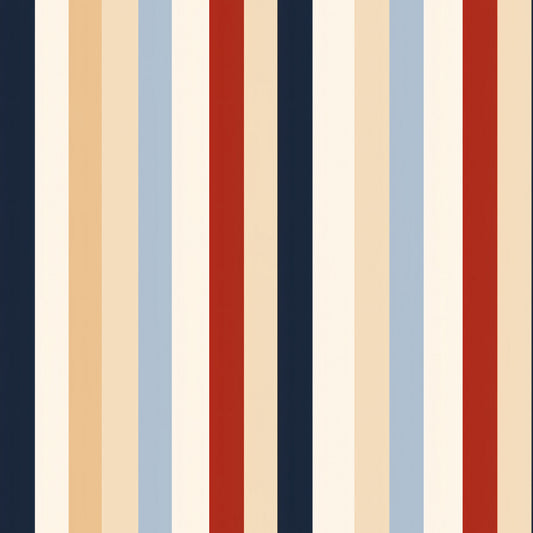 Navy Stripes Combination (September Pre-Order) - Fabric
