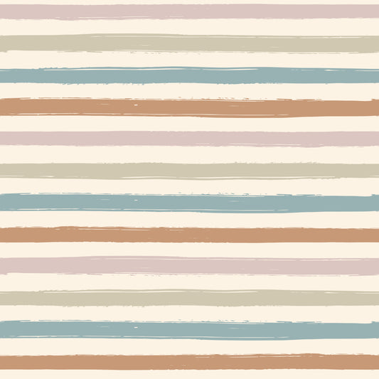Off White Backed Neutral Stripe Combo (September Pre-Order) - Fabric
