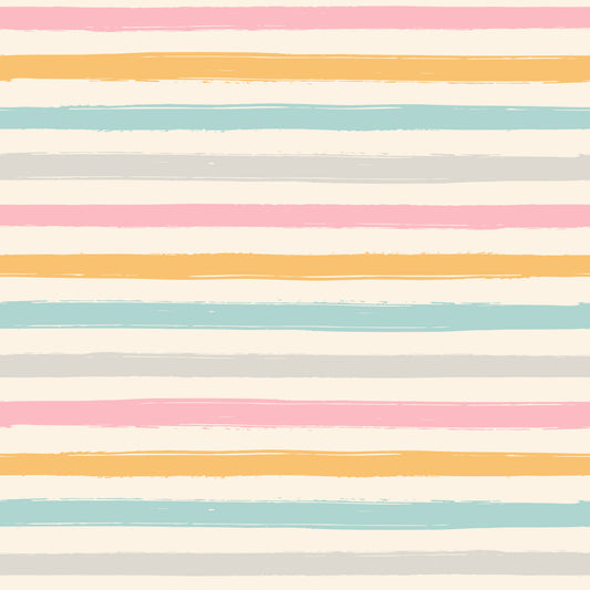 Off White Backed Pink Stripe Combo (September Pre-Order) - Fabric
