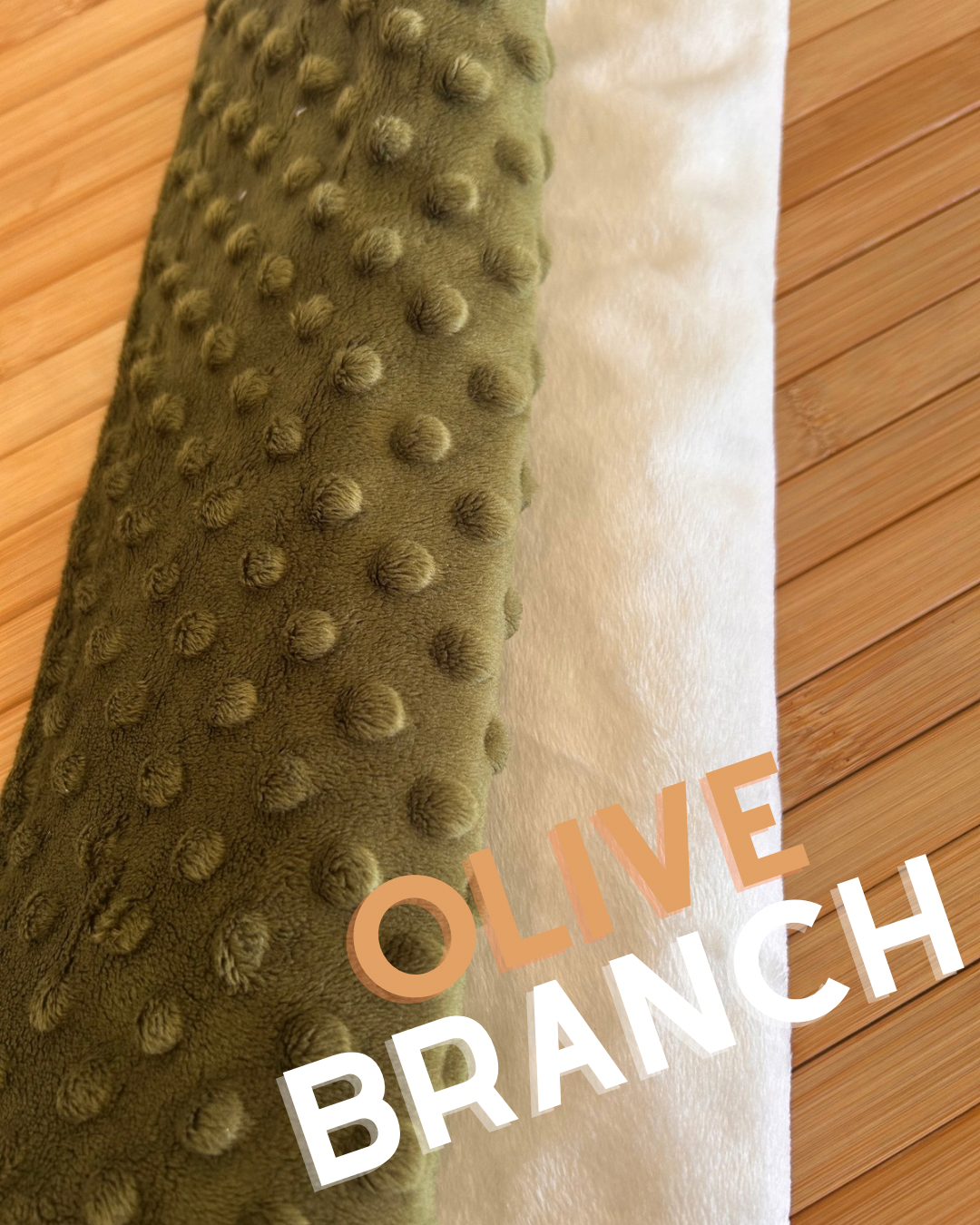 Premium Minky Dot Fabric - Olive Branch