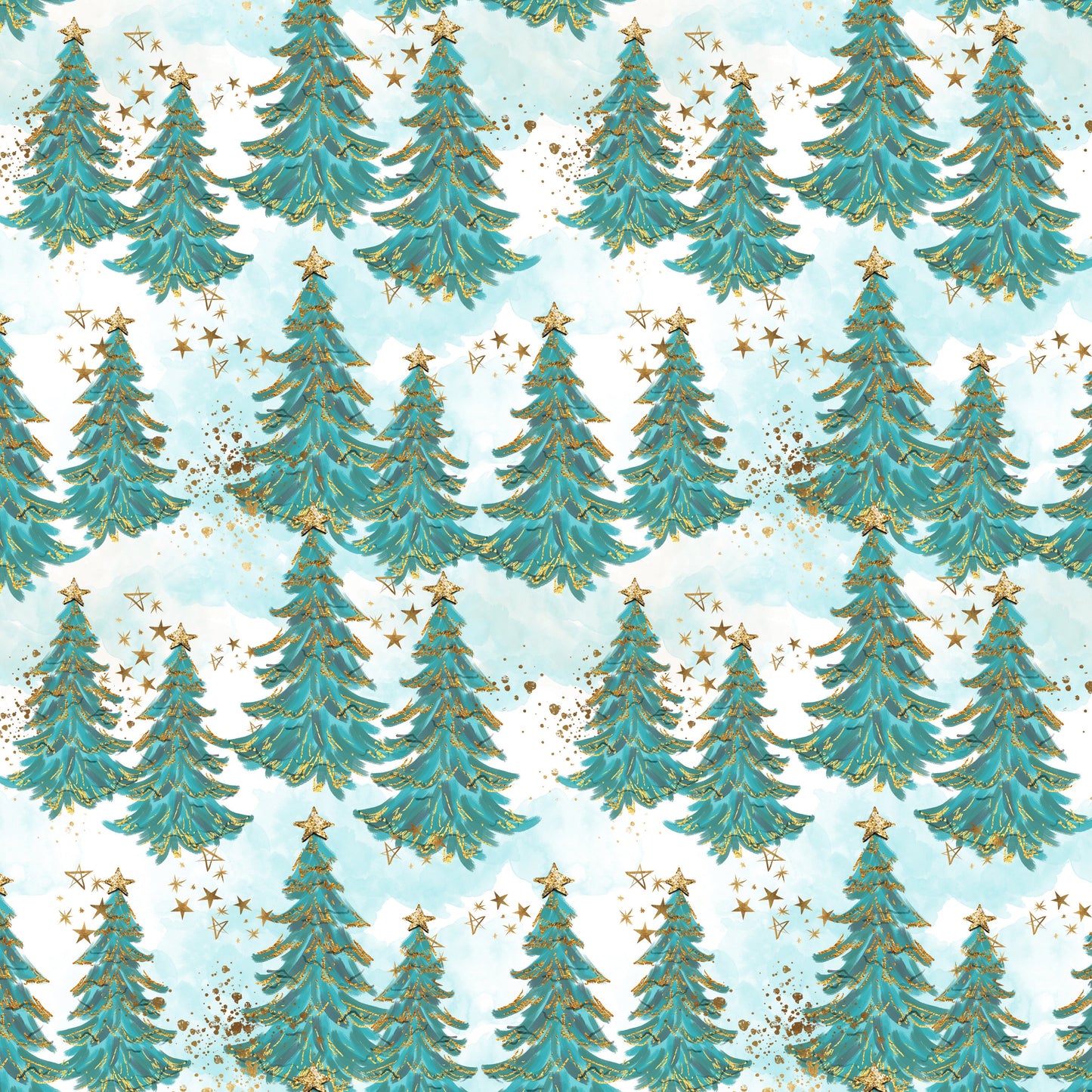 Painted Christmas Trees (June Pre-Order) - Fabric