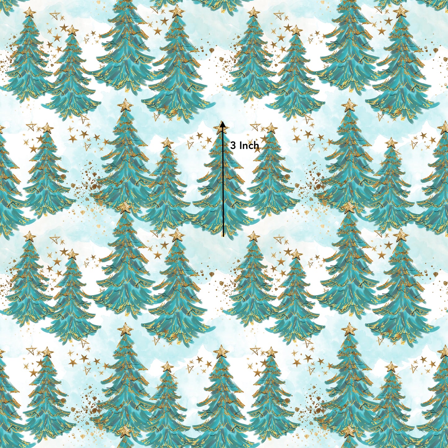 Painted Christmas Trees (June Pre-Order) - Fabric
