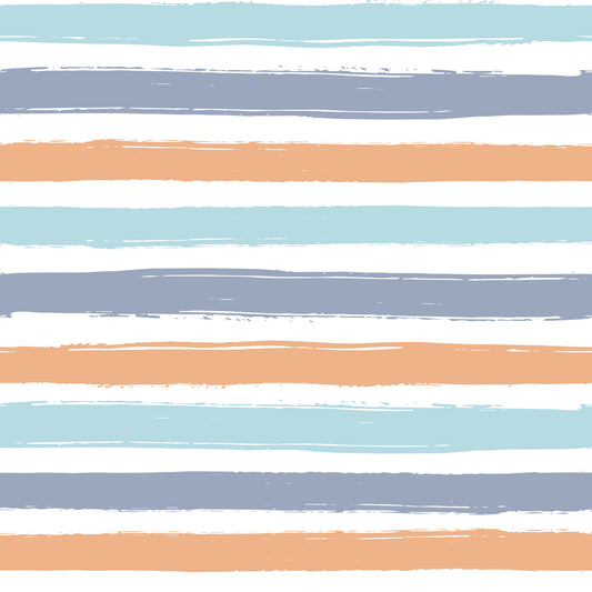 Pastel Orange Stripe Combo (September Pre-Order) - Fabric