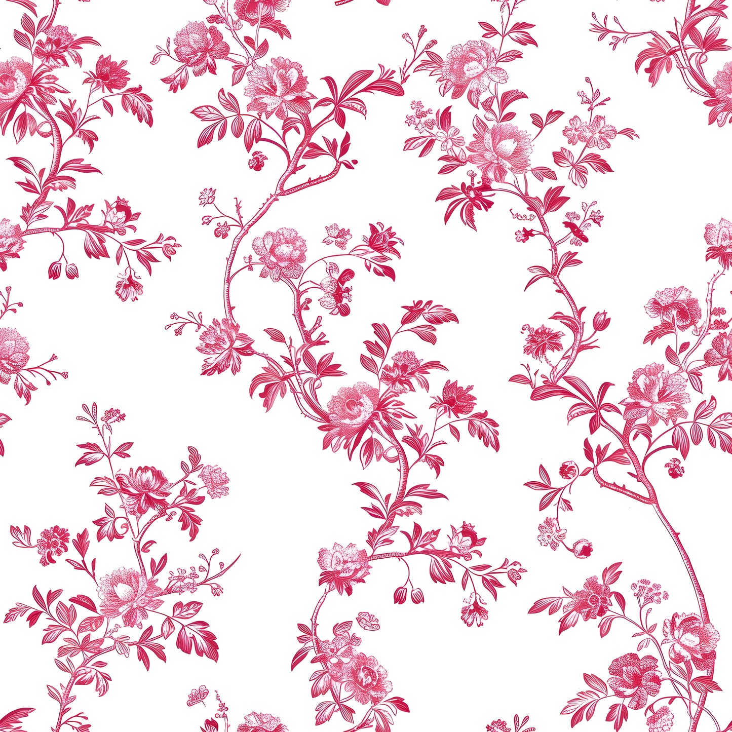 Pink floral pattern on a white background