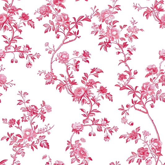 Pink floral pattern on a white background