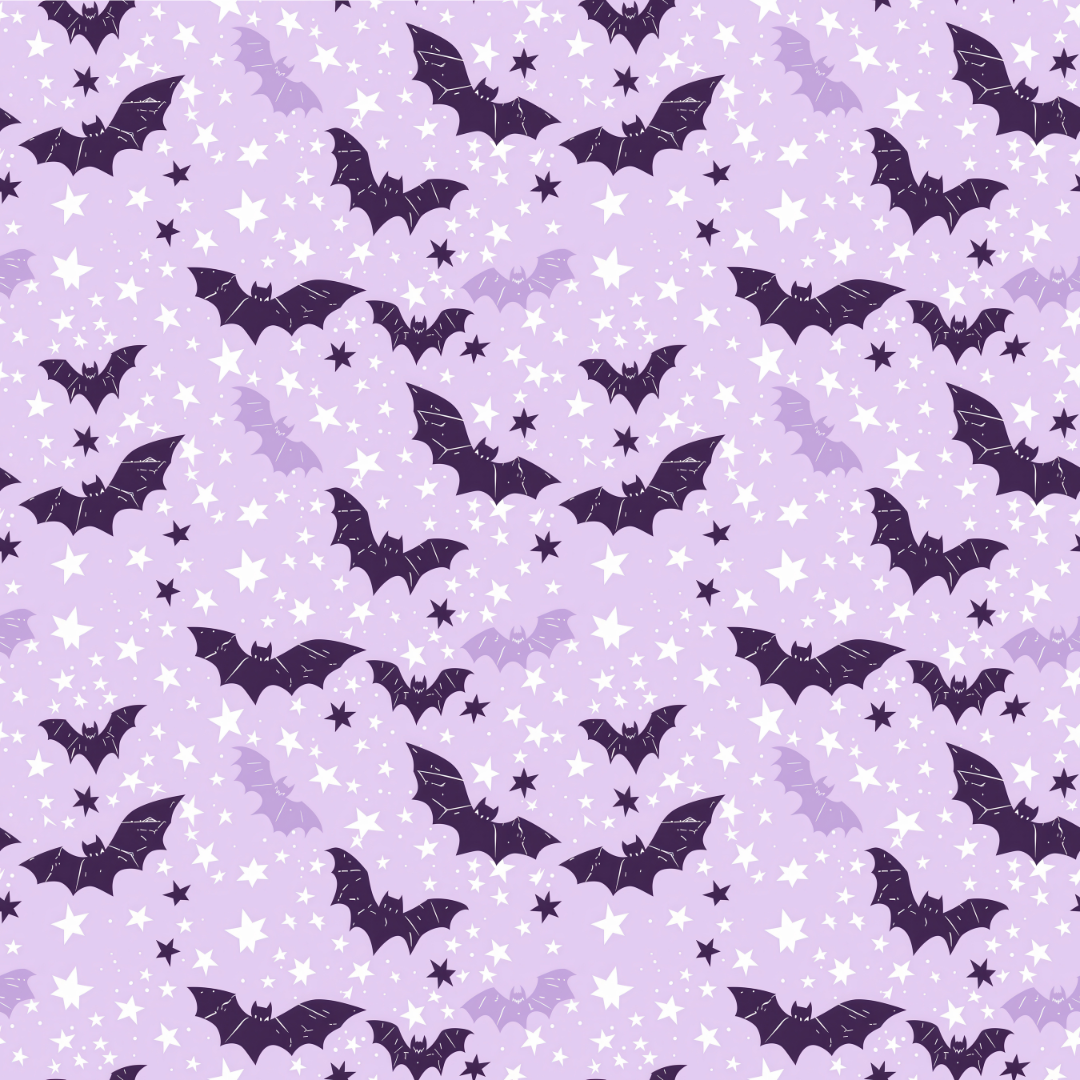 Purple Bats (June Pre-Order) - Fabric