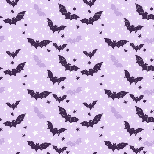 Purple Bats (June Pre-Order) - Fabric