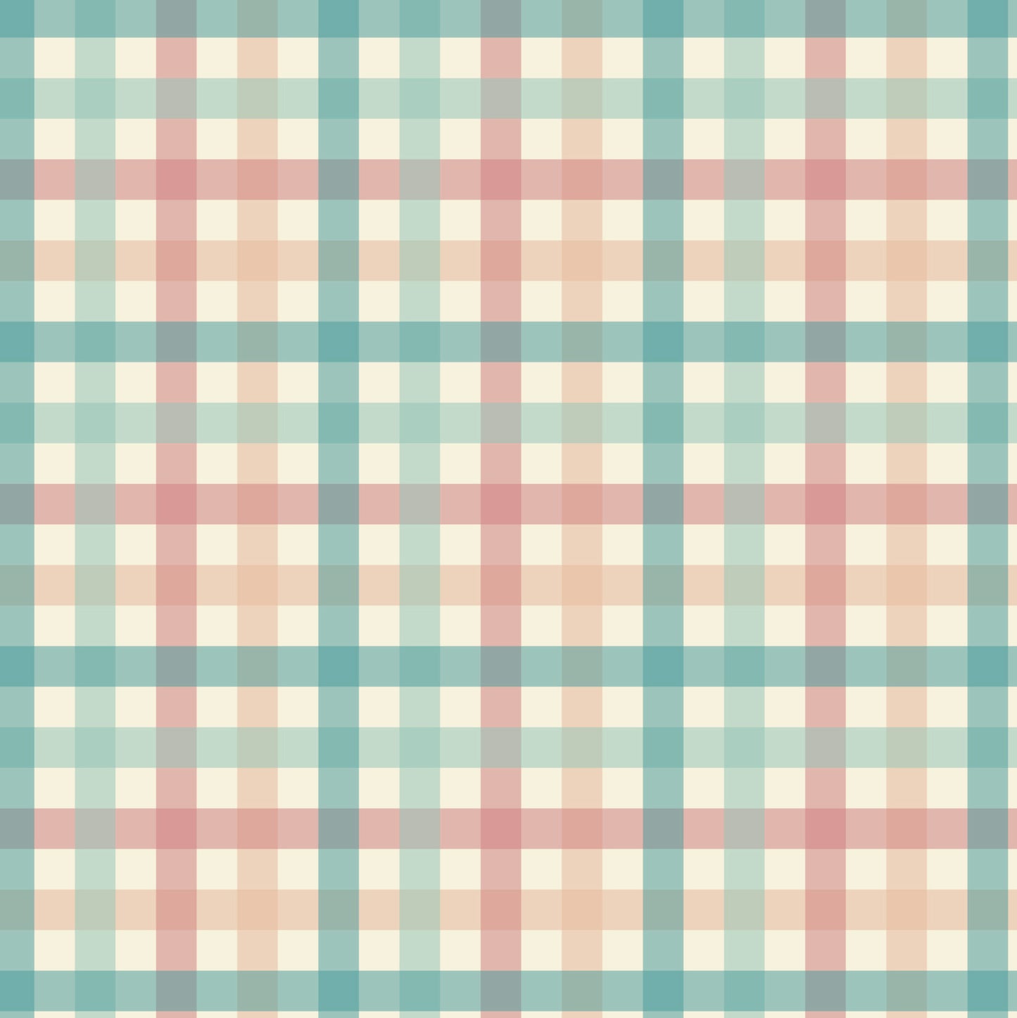 Red & Teal Gingham (September Pre-Order) - Fabric
