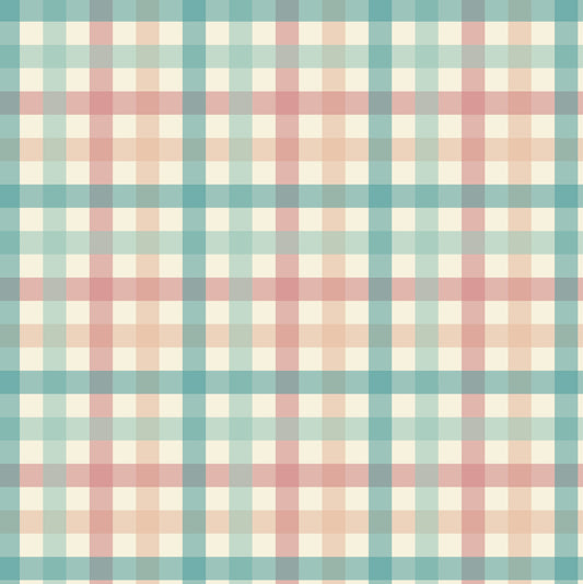 Red & Teal Gingham (September Pre-Order) - Fabric