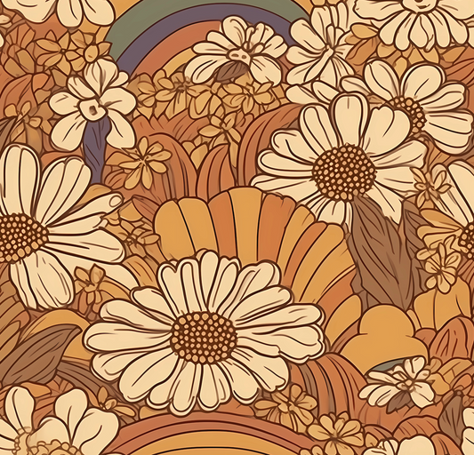 Retro Rainbows - Woven Fabric