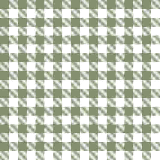 Gingham Sage - Woven Fabric