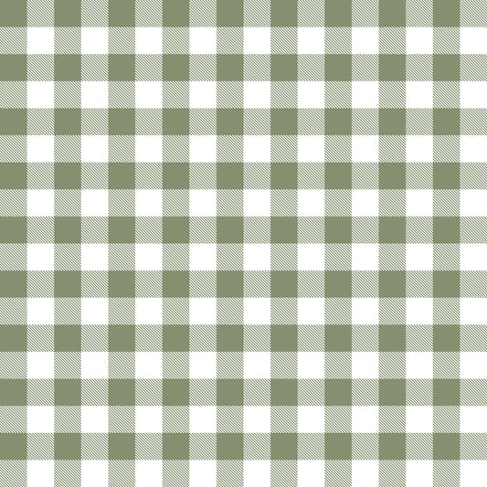 Gingham Sage - Woven Fabric