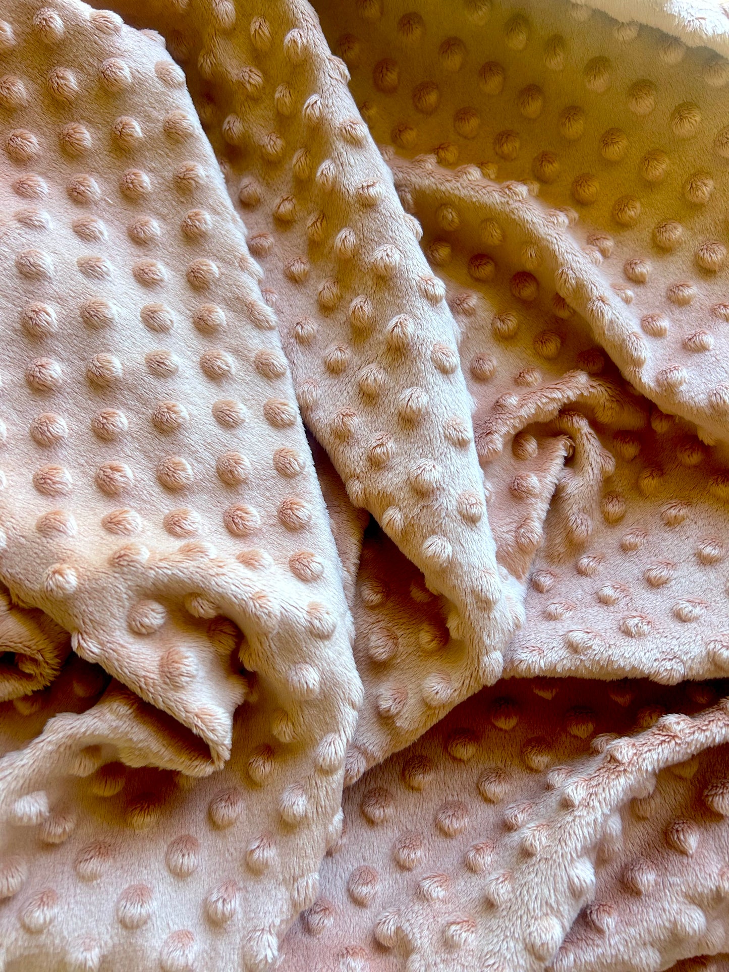 Premium Minky Dot Fabric - Sandstone