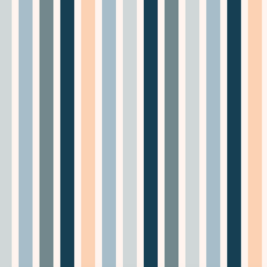 Blue Boho Stripes (September Pre-Order) - Fabric