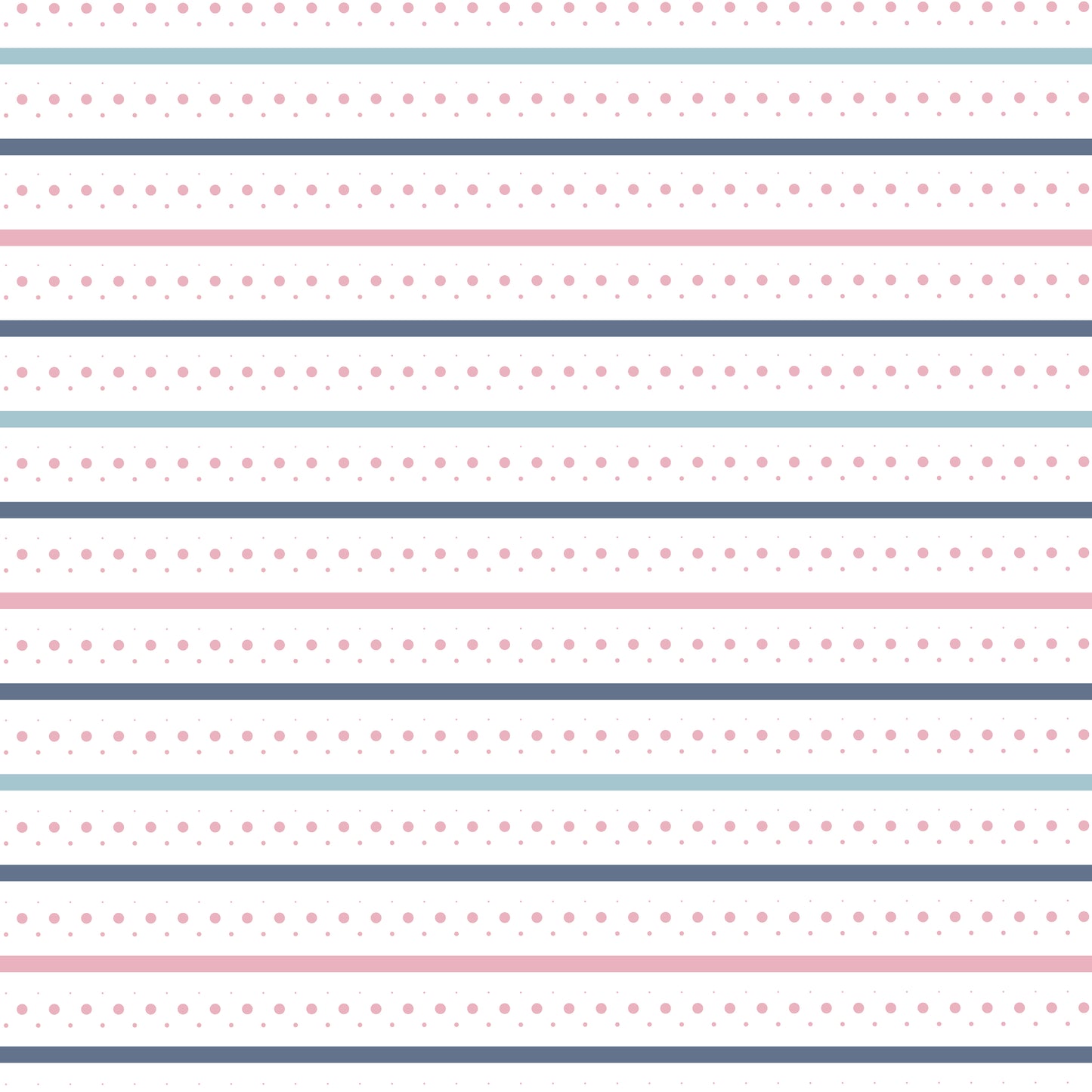 Pastel Stripes with Pink Dots (September Pre-Order) - Fabric