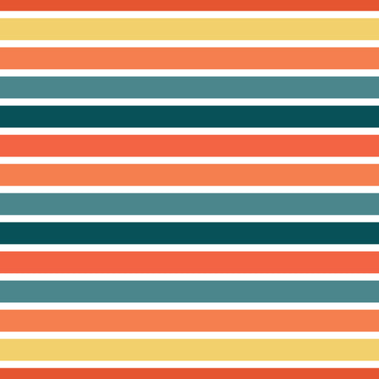 Summer Orange Stripe Combo (September Pre-Order) - Fabric