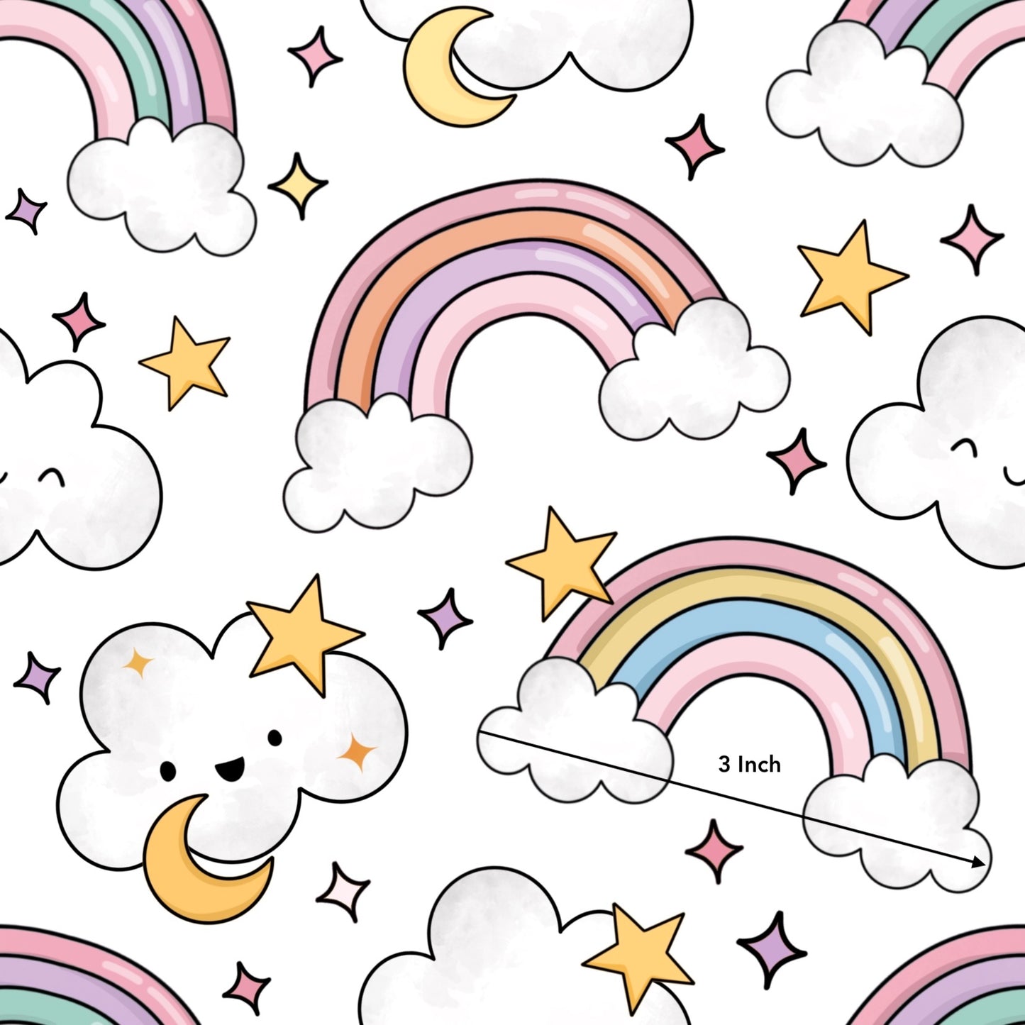 Sweet Skies White (March Pre-Order) - Fabric