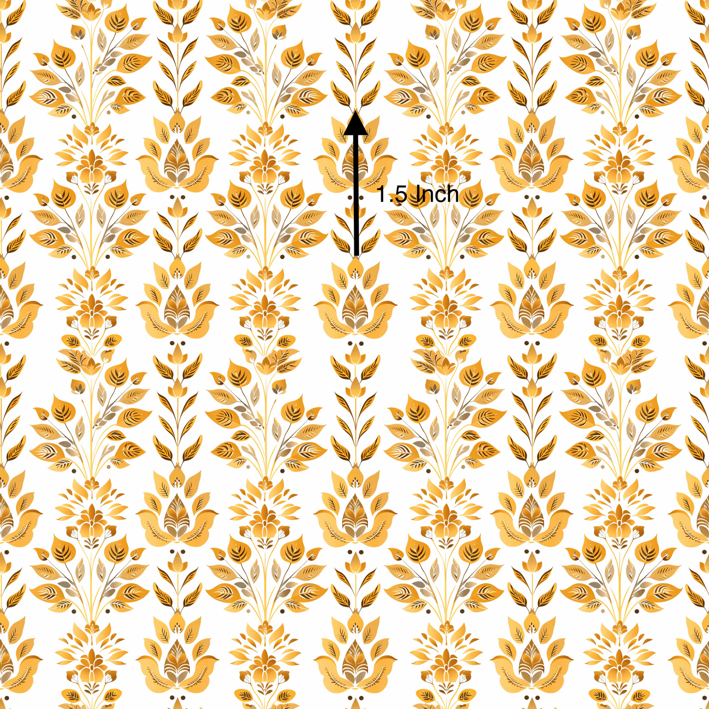 Turmeric Flowers on White (September Pre-Order) - Fabric