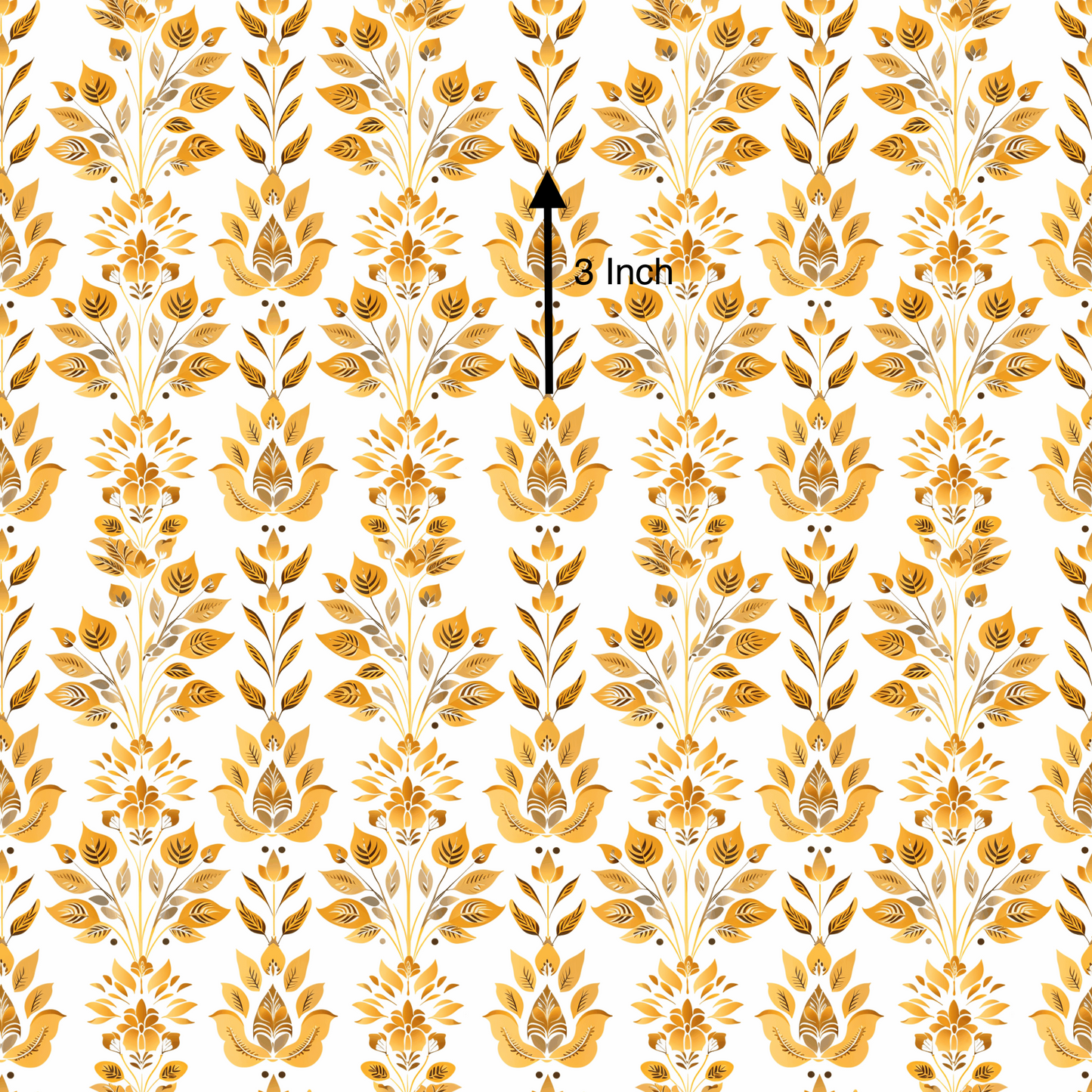 Turmeric Flowers on White (September Pre-Order) - Fabric