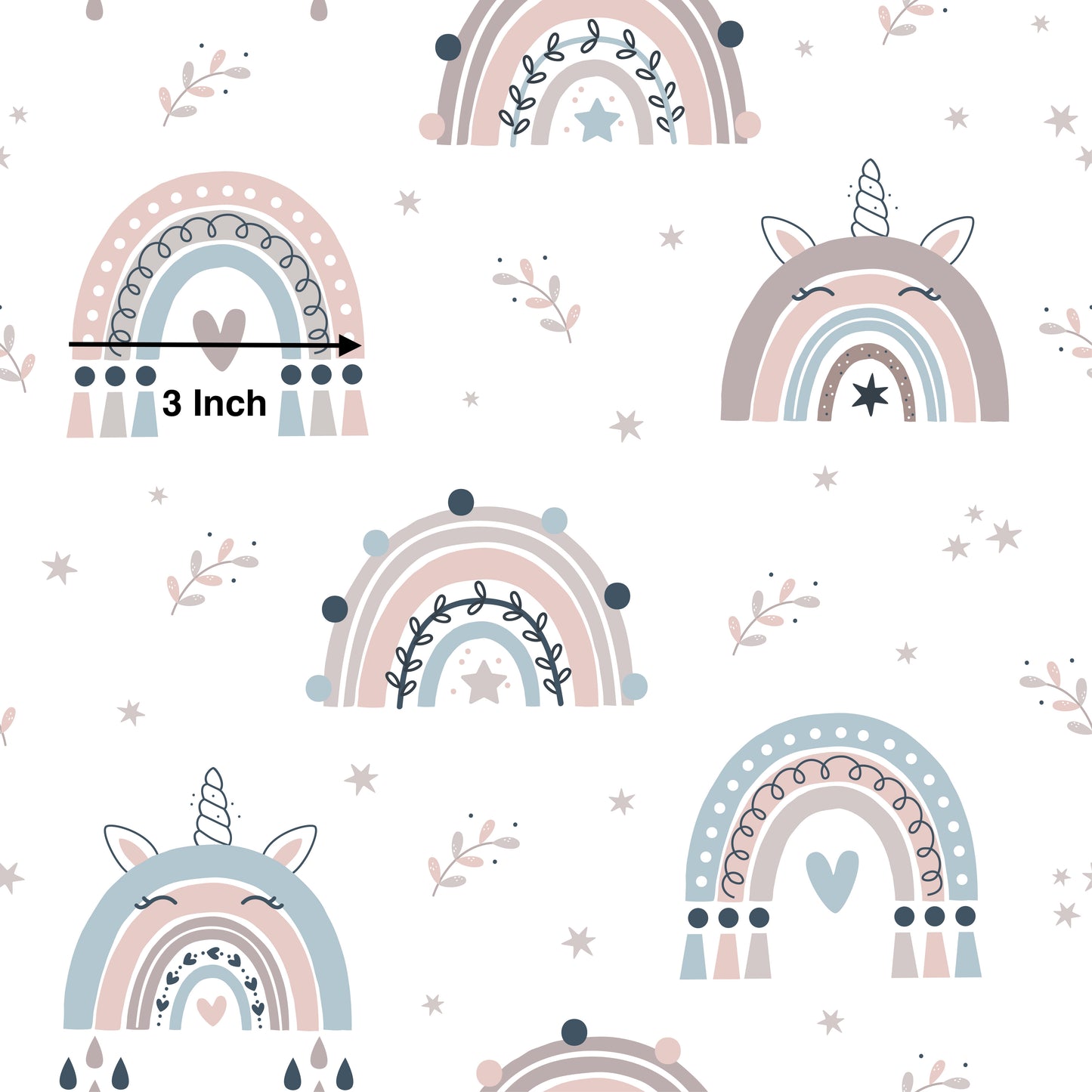 Unicorn Rainbows (September Pre-Order) - Fabric