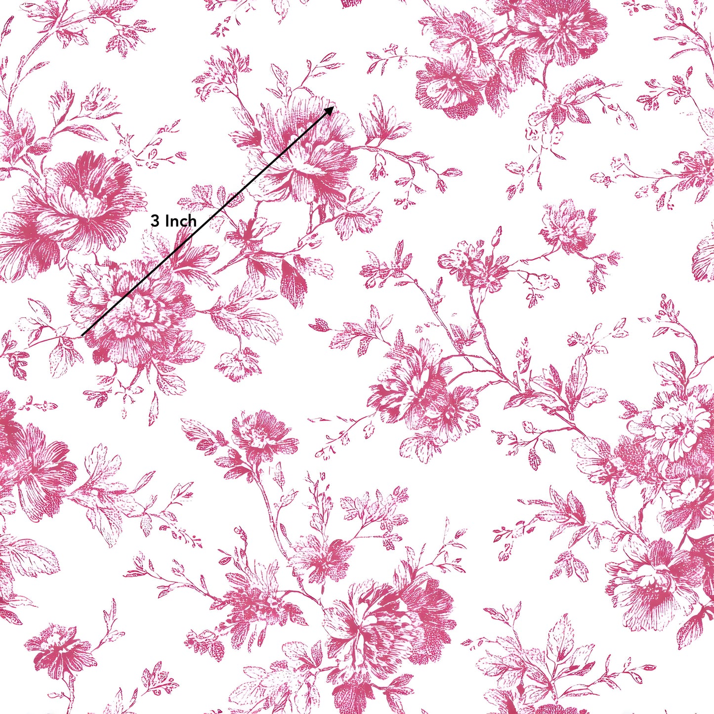 Vintage Pink Flowers (March Pre-Order) - Fabric