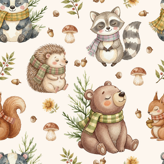 Warm Woodland Creatures (May Pre-Order) - Fabric
