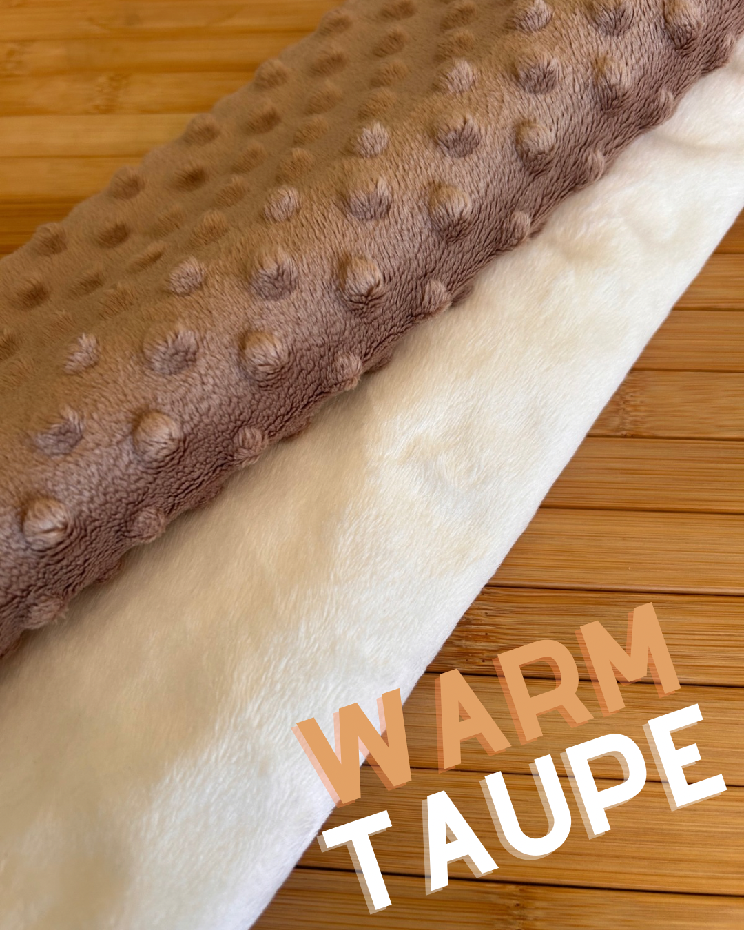 Premium Minky Dot Fabric - Warm Taupe