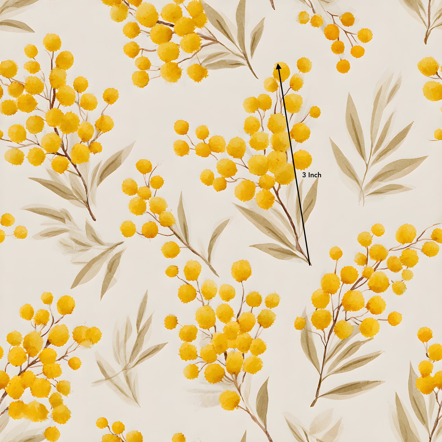 Wattle on Ivory (March Pre-Order) - Fabric