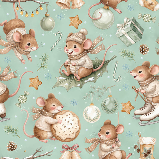 Winter Mouse Fun (June Pre-Order) - Fabric